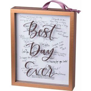 Wedding Day Memory Box Best Day Ever Guest Book